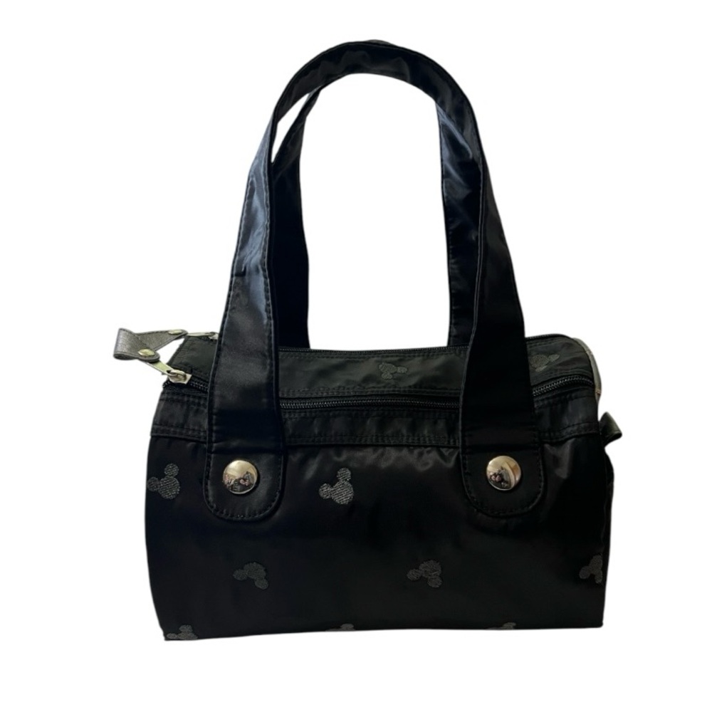 Disney Store Exclusive Mickey Black Shoulder Bag with Gold Accents
